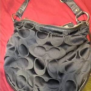 Coach Black Signature Shoulder Bag